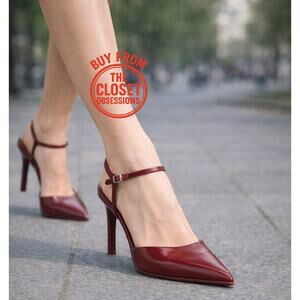 ZARA Red Pointed Toe Slingback Heels NWT | Sizes 7.5, 9, 10